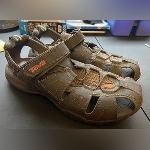 TEVA Men's Dozer 4154 Brown Hiking / Fishing Closed Toe Sandals Size 12 EUC